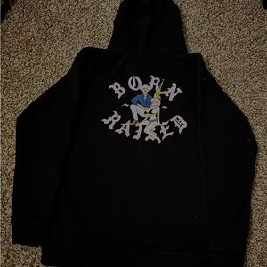 Black Hoodie with Graphic Print